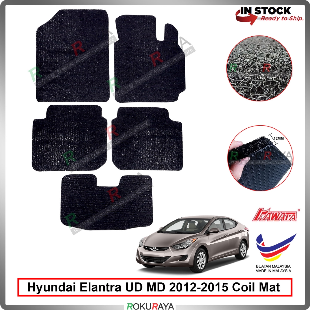 Hyundai Elantra MD UD 20122015 12mm Custom Fit Pre Cut PVC Coil Floor