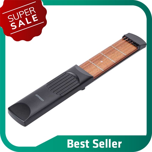 BEST SELLER ammoon Portable Pocket Acoustic Guitar Practice Tool Gadget Chord Trainer 6 String 4