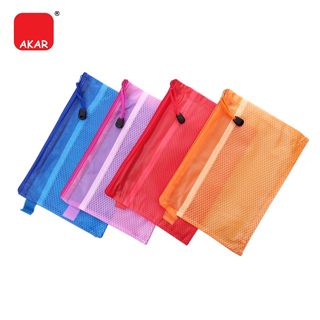 A5 Size PVC Col Zip Bag / Stationery Zip Bag / Pencil Zip Bag (1 pc