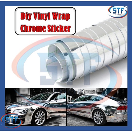 DIY Vinyl Wrap Chrome Sticker Car Chrome Sticker Glossy Car Wrap