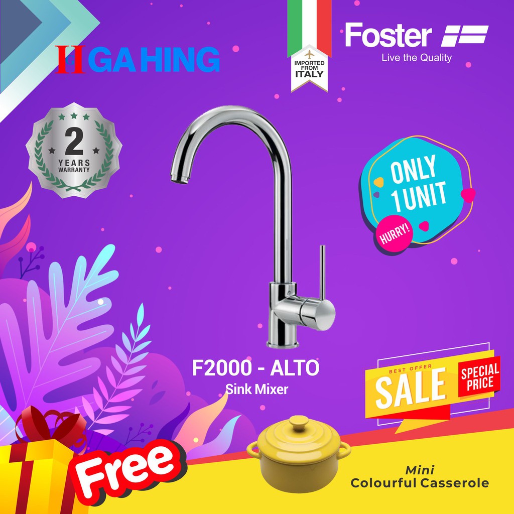 Foster F2000 ALTO Sink Mixer / Sink Tap / Kitchen Faucet/ Sinki Dapur