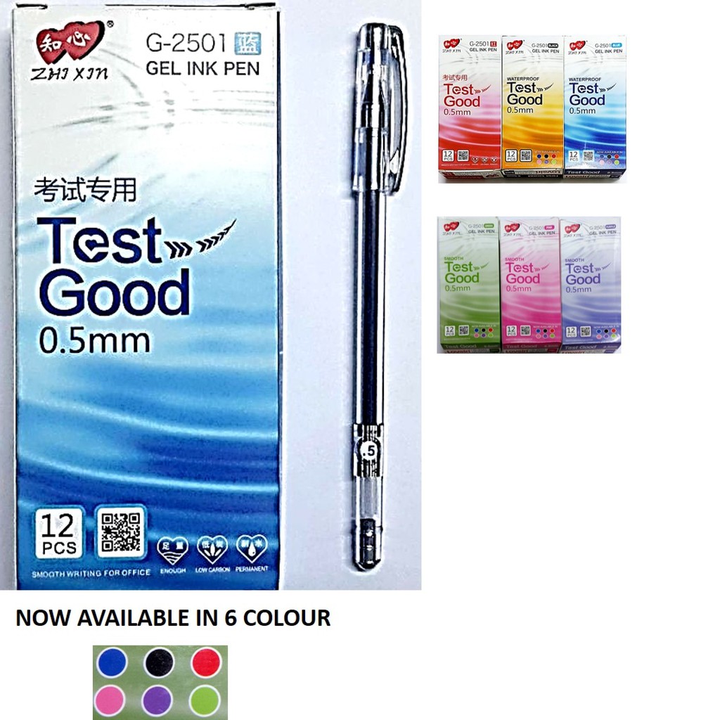 Test Good Gel Ink Writing Pen Student Pen (BOX 12pcs) Shopee Malaysia