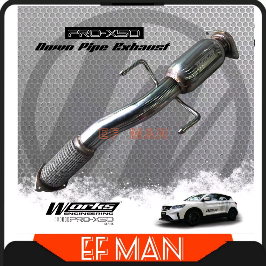 WORKS ENGINEERING PROTON PRO X50 EXHAUST SYSTEM CATBACK DOWN PIPE