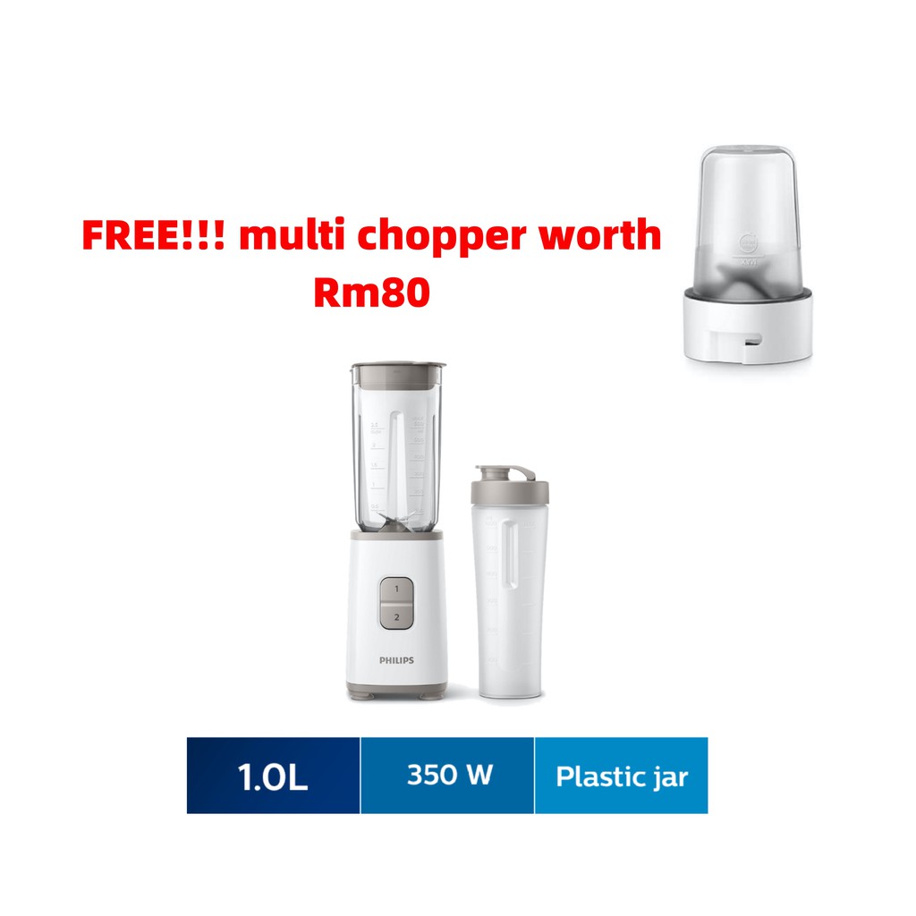 Philips Mini Blender, OntheGo Tumbler HR2602/01 with multi chopper