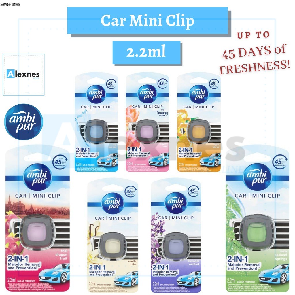 Ambi Pur Car Mini Clip 2.2ml / Pewangi Kereta / Car Air Freshener