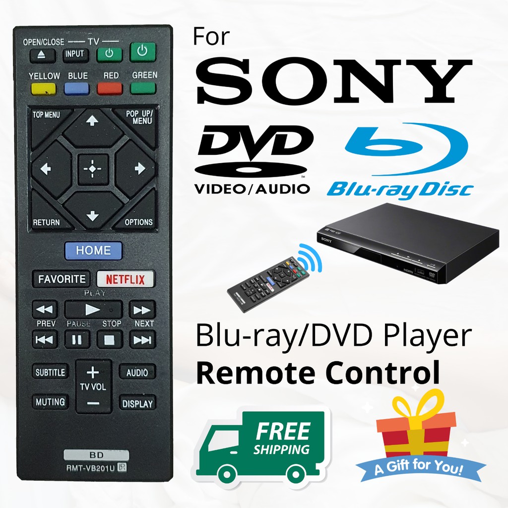 Sony Bluray DVD disc player RMTVB201U Remote Control BDPS3700 BDP