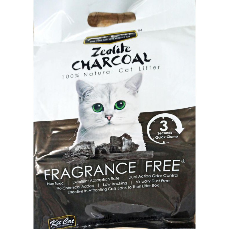 Kit Cat Zeolite Charcoal Cat Litter Controls Odor 4kg Shopee Malaysia