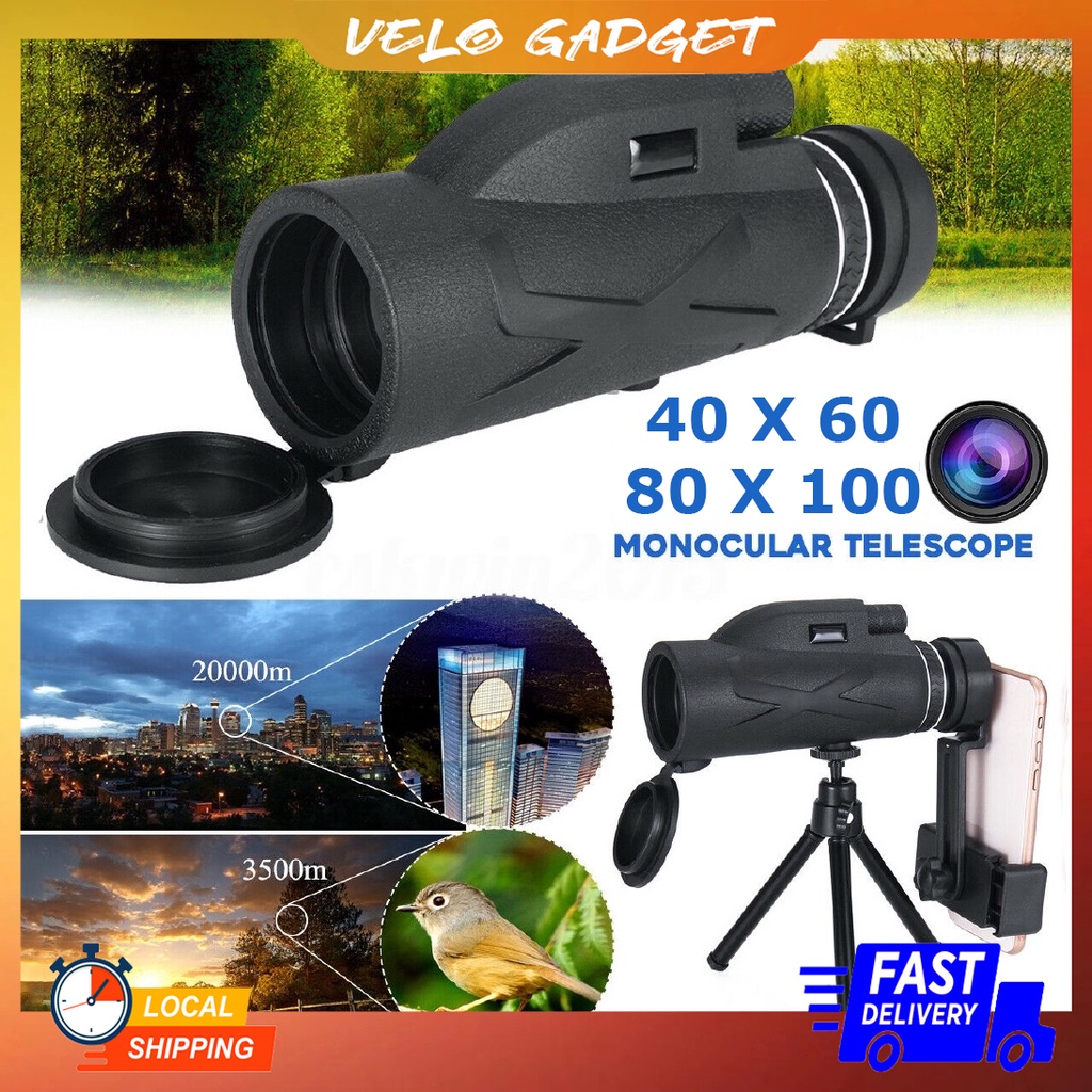 [Malaysia Stock] 40X60 & 80X100 Magnification Monocular And Binoculars