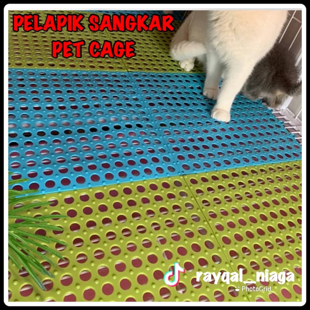 Pet Cage Floor Mat Anti Slip Clean Nest Plastic Foot Pad Cat Rabbit