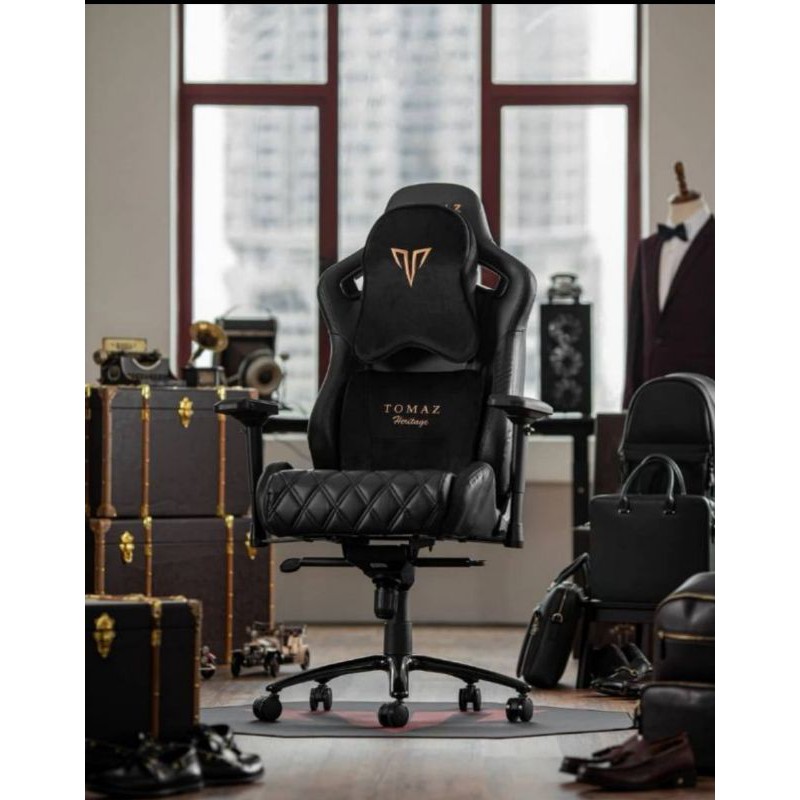 READYSTOCK! NEW!! Tomaz Troy Gaming Chair (Black Microfiber) Anda