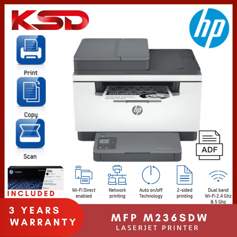 HP LaserJet MFP M236sdw Printer Shopee Malaysia