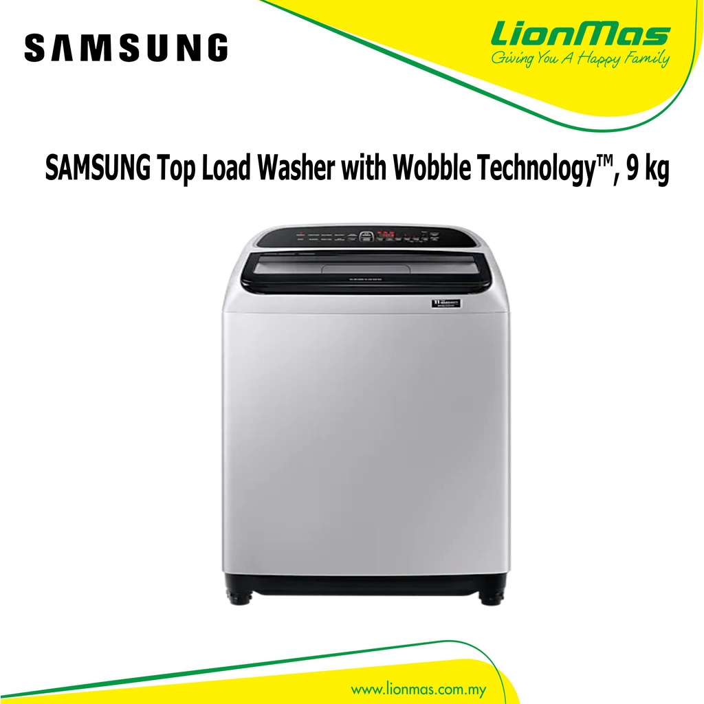 Samsung 9kg Top Load Washer with Wobble Technology, , SAMWA90T5260BY