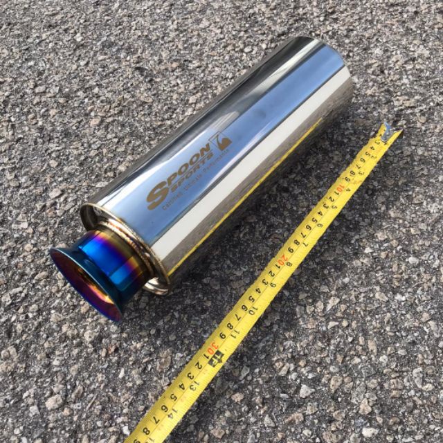 Offer!! Spoon Sport Trumpet Muffler 4 inch body Japan Exhaust Muffler