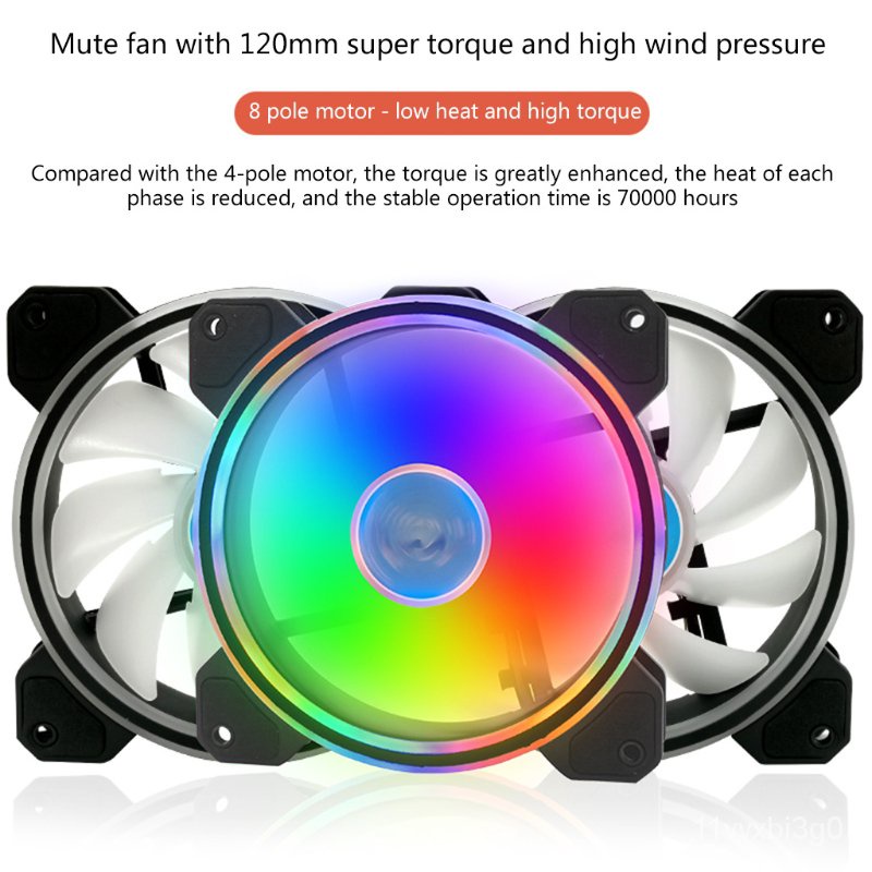 POLARICEFLOW 120mm ARGB Watercooling CPU Radiator PC Computer Fan RGB