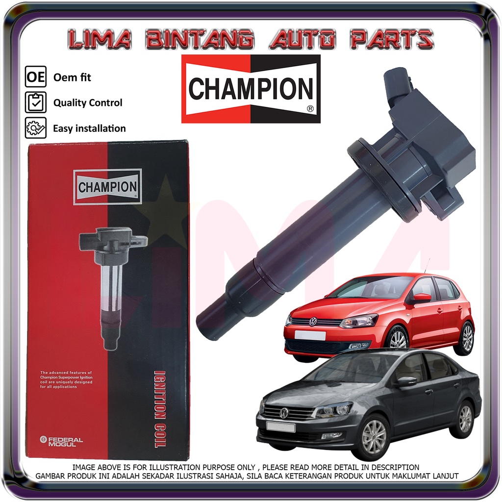 Volkswagen Polo MK5 , Vento Ignition Coils , Plug Coil CHAMPION