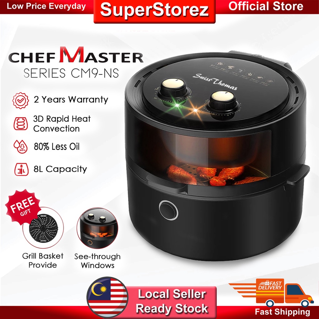 Superstorez Air Fryer Stirrer Series ChefMaster Series CM9NS (8L/1350W