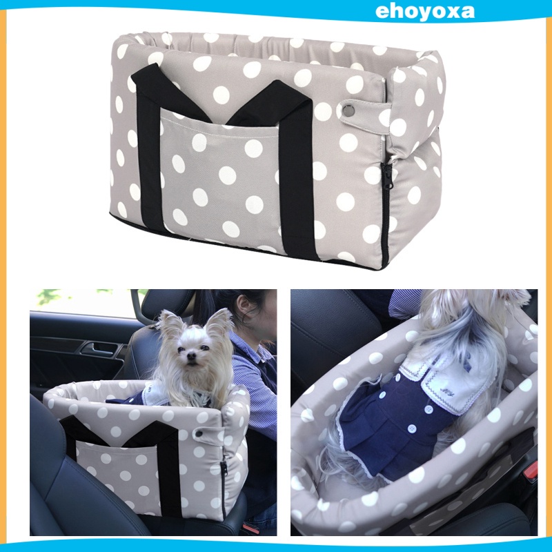 [ehoyoxaMY] Portable Dog Car Carrier NonSlip Safety Pet Booster Seat Mat Kennel for Car Armrest