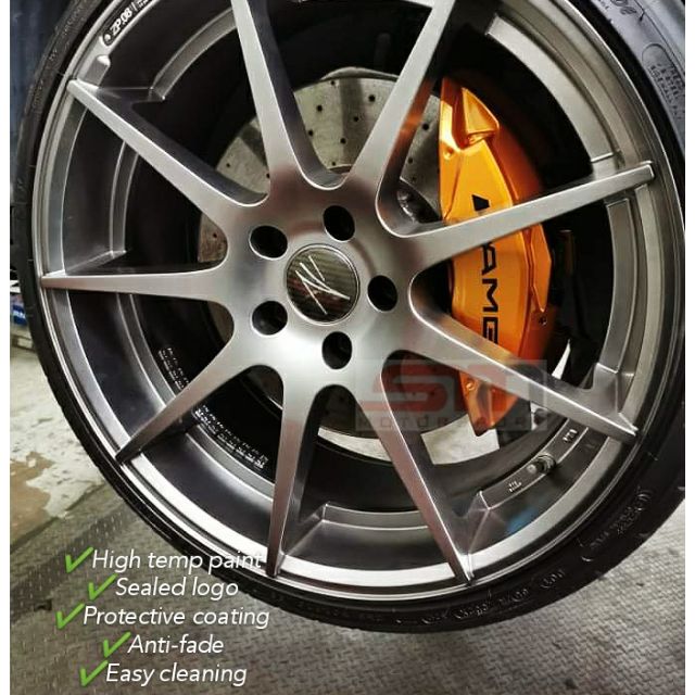 MercedesBenz Brake Caliper Painting AMG Logo Gold Shopee Malaysia
