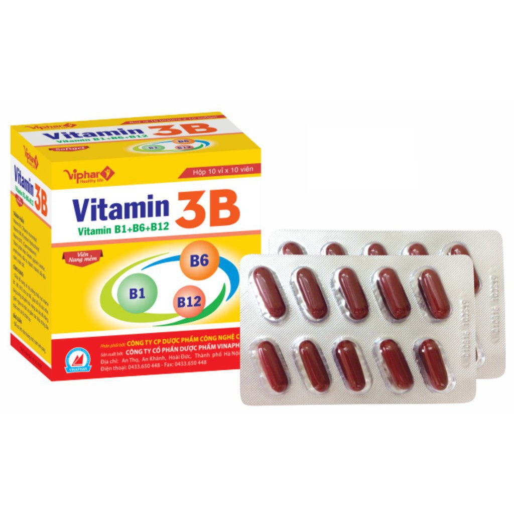 Vitamin 3B B1B6B12 oral tablet (Box of 100 capsules) Shopee Malaysia
