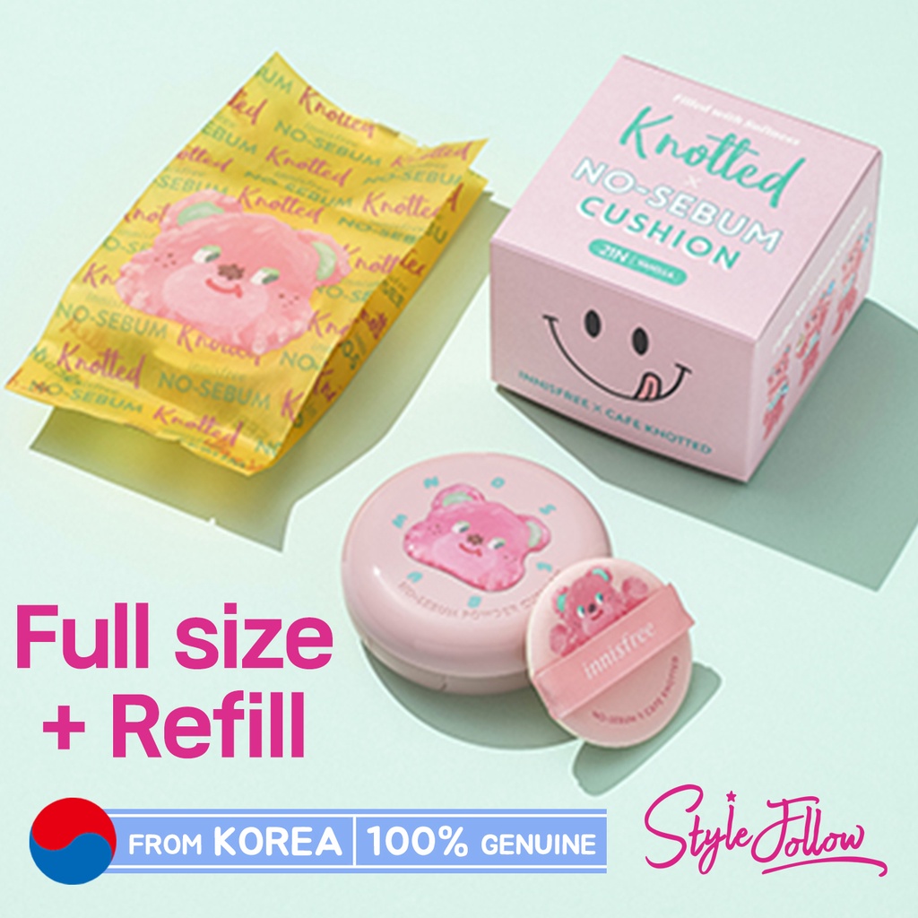 Sale ️Full size + Refill ️[INNISFREE] NoSebum Powder Cushion X Cafe