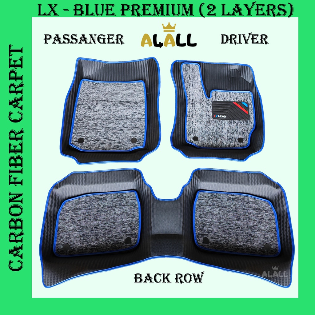 Carbon Fiber Car Mat Carpet Honda City Civic FE FC FD Jaz HRV BRV HRV