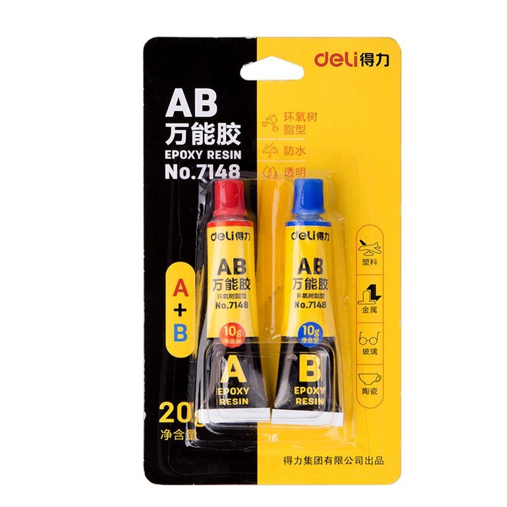 Deli 7148 Epoxy Resin AB Glue Transparent Strong Plastic Metal Mold