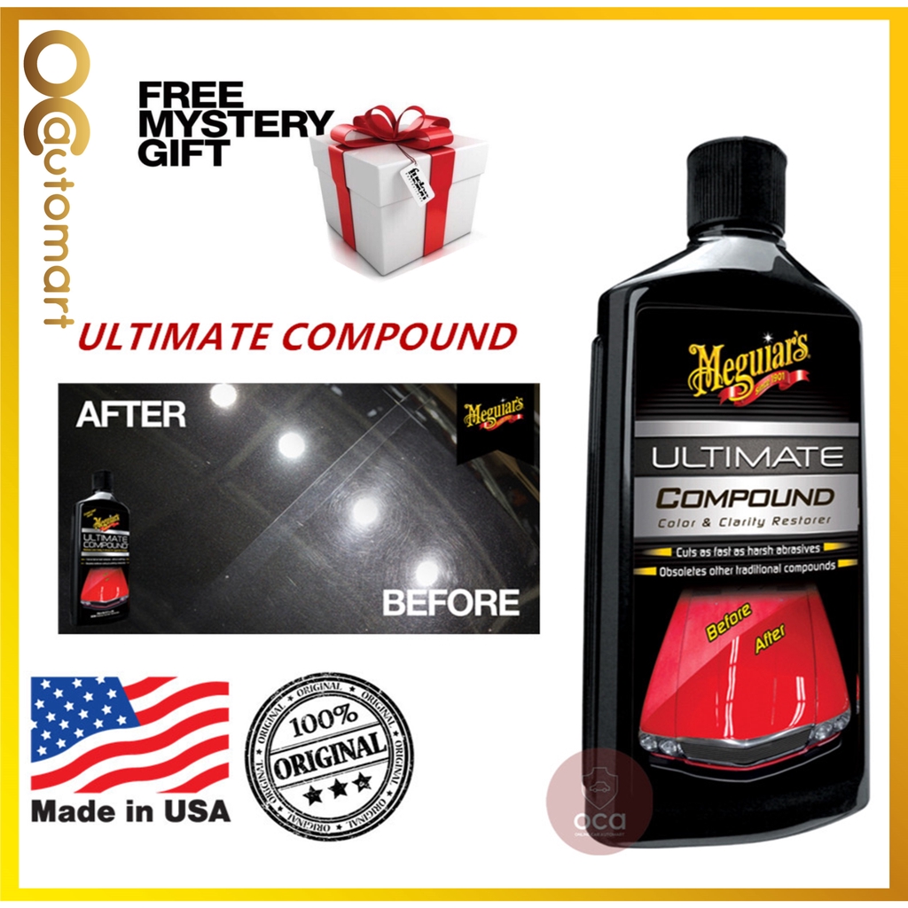 ( Free Gift ) Meguiar's G17216 Ultimate Compound 450ml Remove Paint