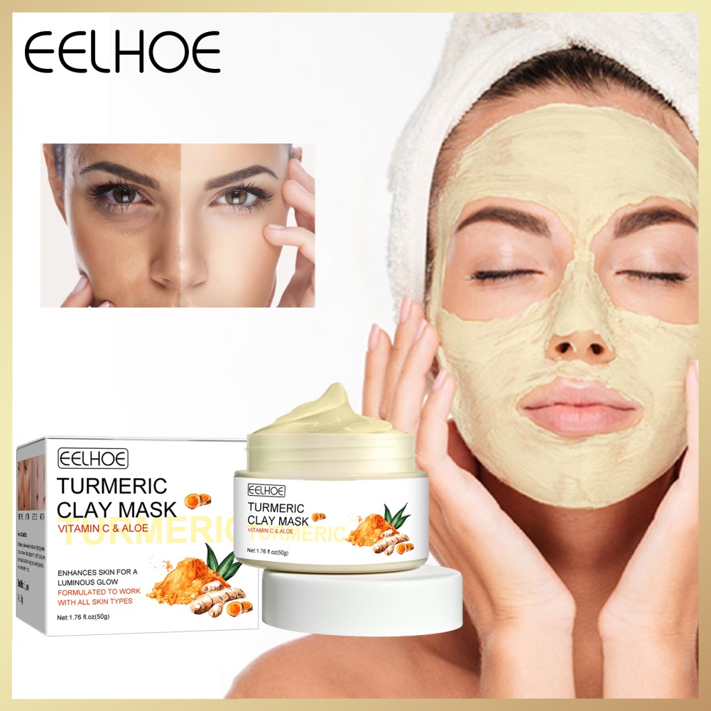 EELHOE Turmeric mud facial mask Clay Mask Deep Cleaning Blackheads