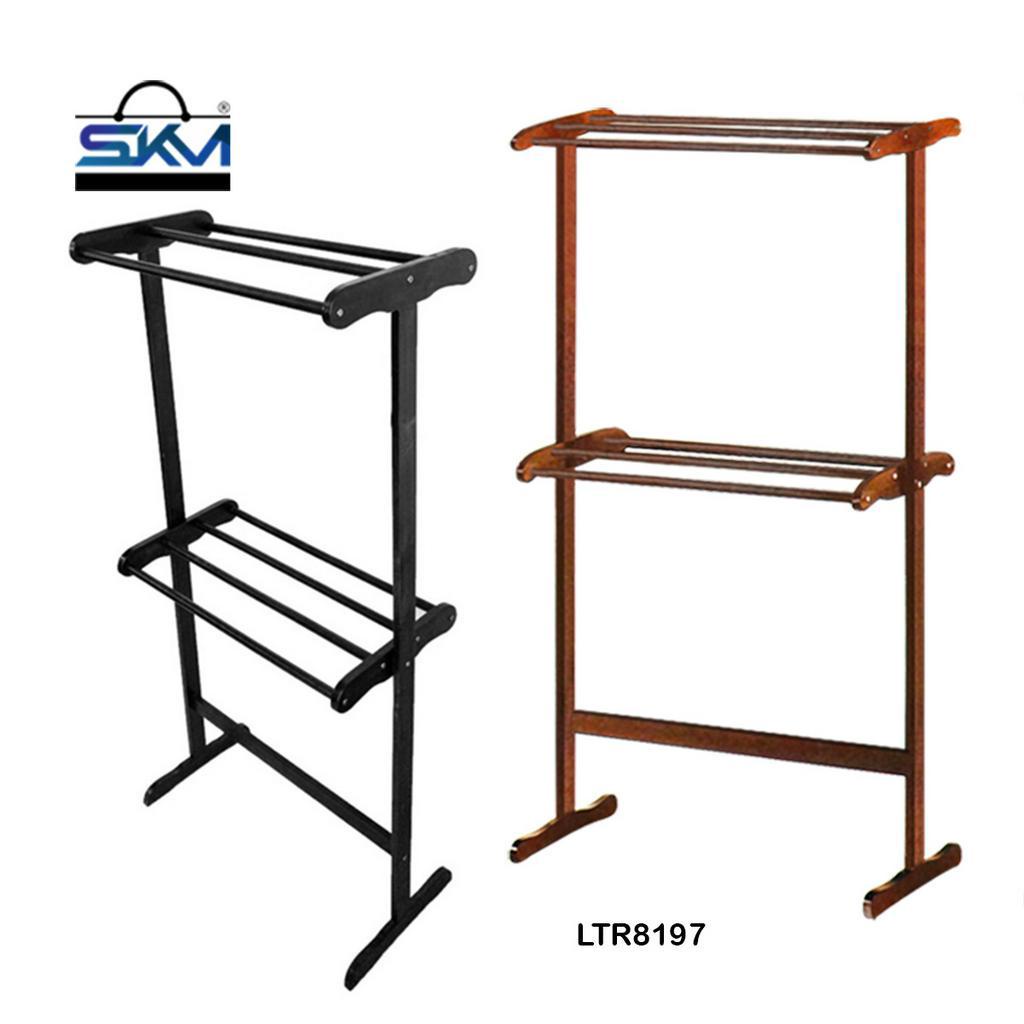 SKM Solid Wooden Towel Rack/Cloth Hanger LTR8197 Shopee Malaysia