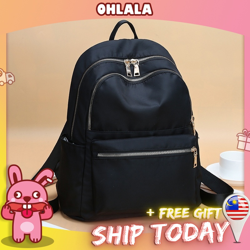 READY STOCK🔥OLL Women Nylon Bagpack Travel Bag School Bag Belakang