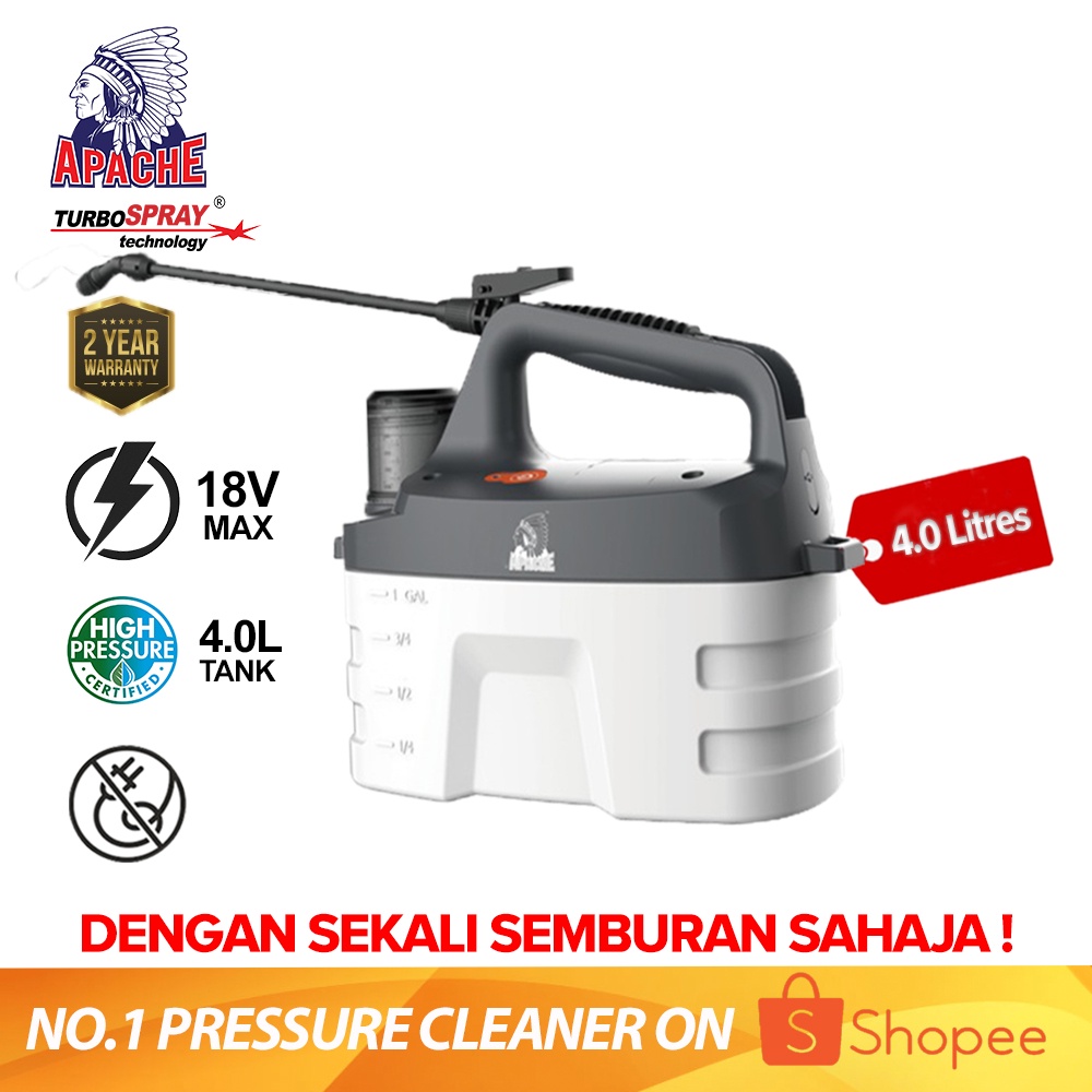 APACHE TurboSpray HS04E Portable Rechargeable Battery Knapsack Sprayer