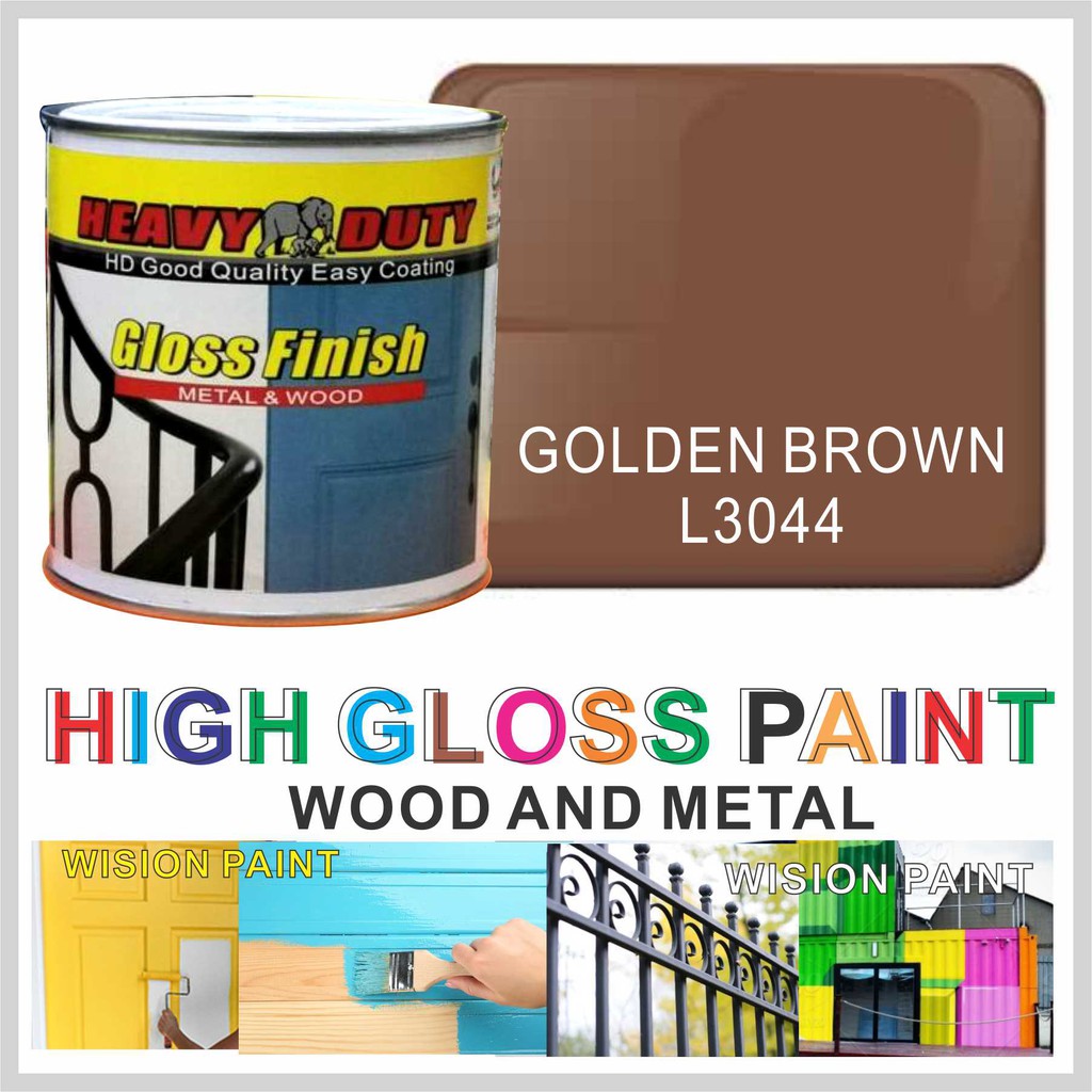 L3044 GOLDEN BROWN 1L ( 1 LITER ) HEAVY DUTY High Gloss Finish Paint