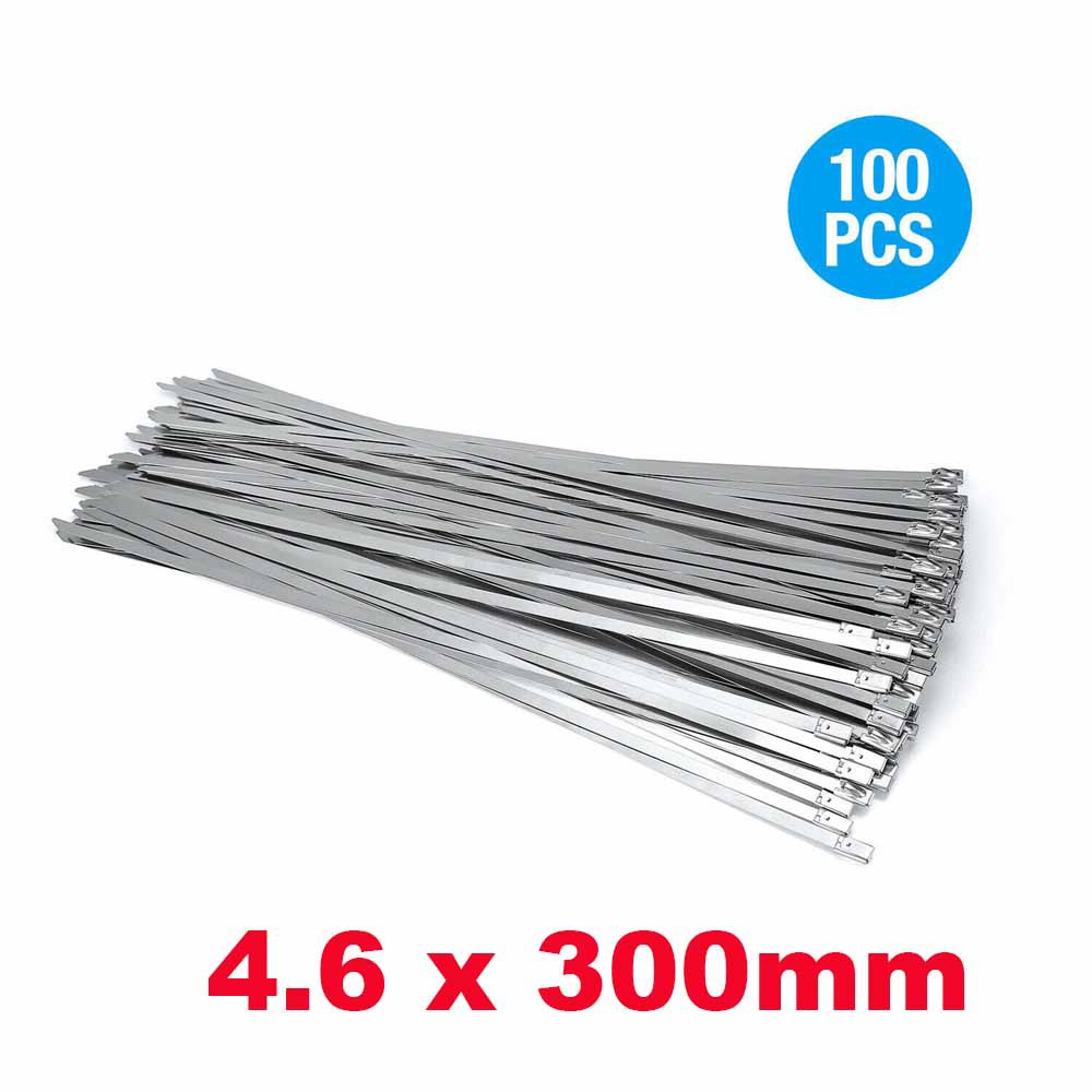 100pcs Metal Zip Ties Stainless Steel Cable twist Tie SUS304 Multi