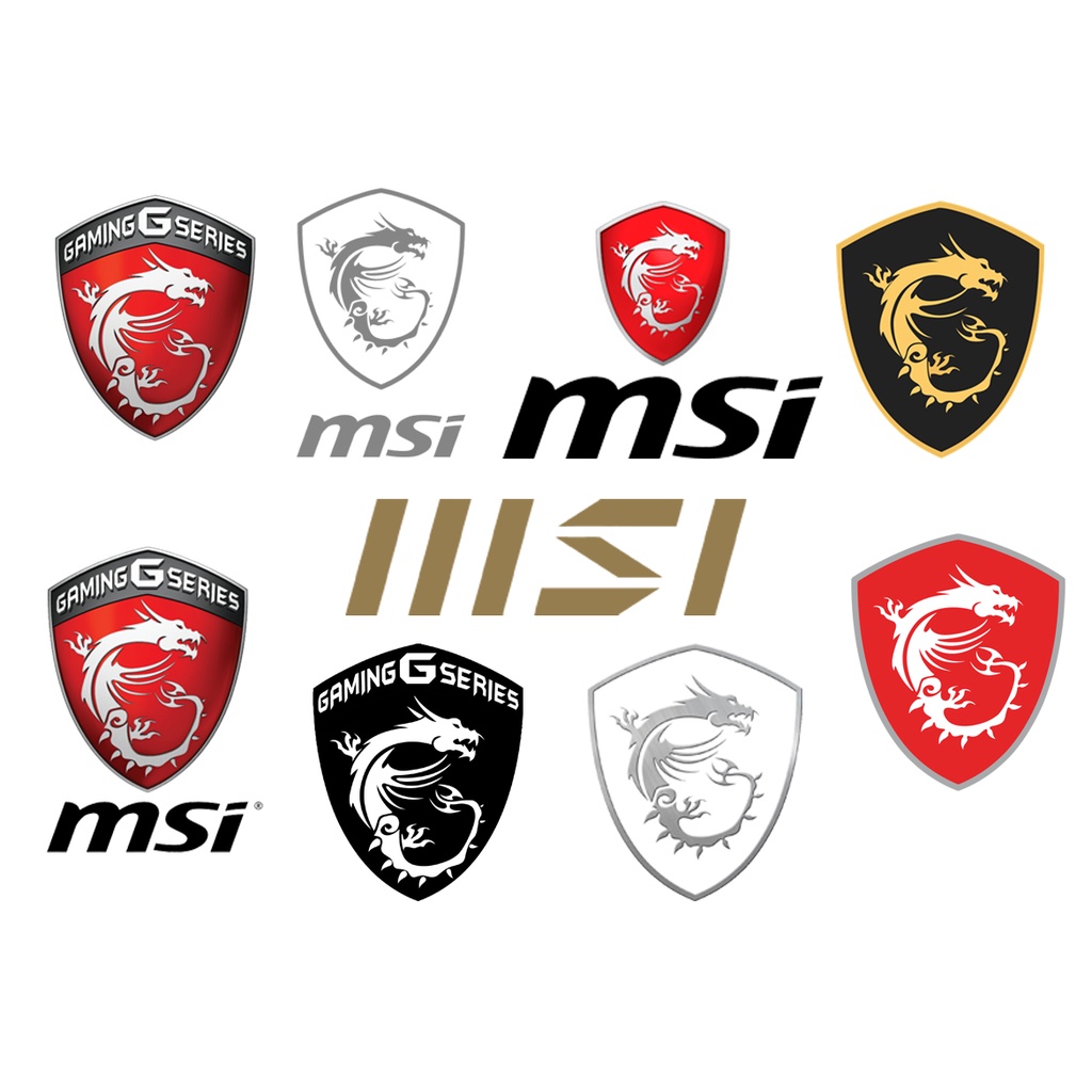 Msi logo decal Sticker, MSI laptop Sticker, laptop decal logo Shopee