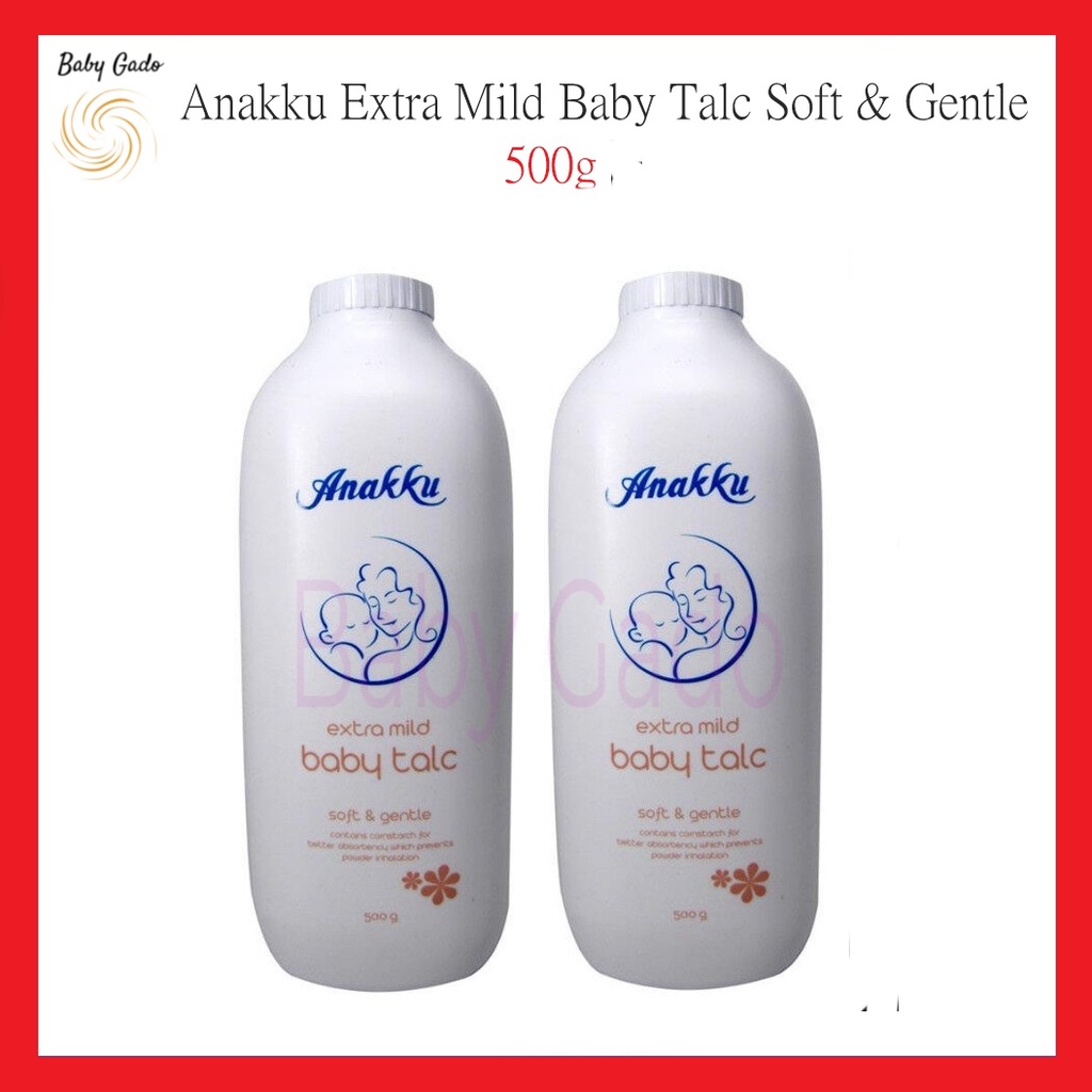 Anakku Extra Mild Baby Talc Talcum Baby Powder Powders (500g) Shopee