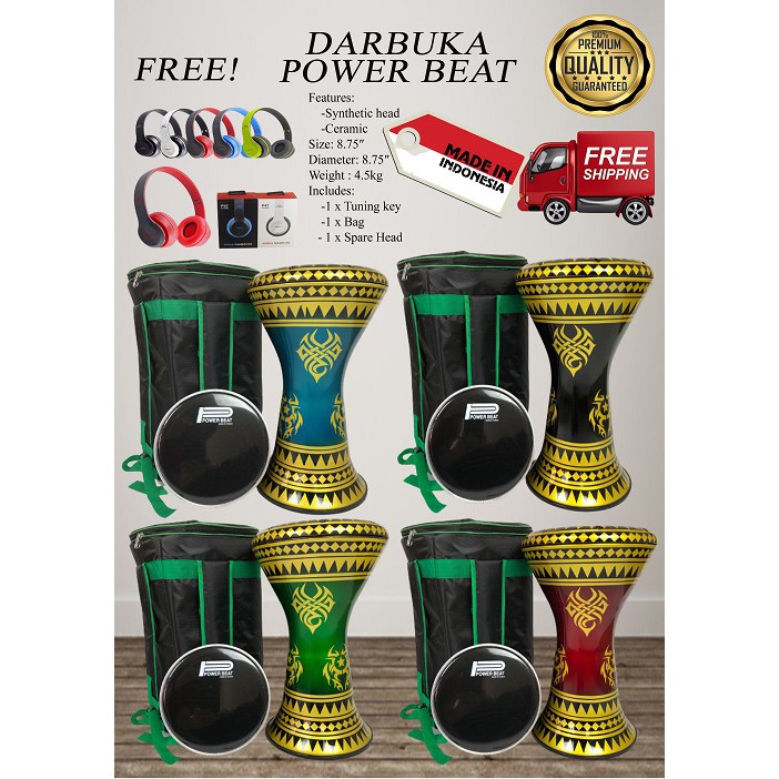 DARBUKA DOUMBEK POWER BEAT high quality Shopee Malaysia
