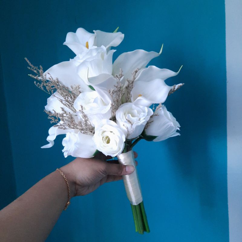 [NEW DESIGN] Bunga tangan kipas tulip murah Bridal bouquet