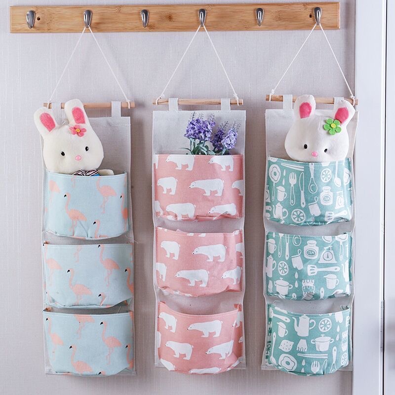 Wall Hanging Basket Storage Wall Hanging Organizer Waterproof Fabric