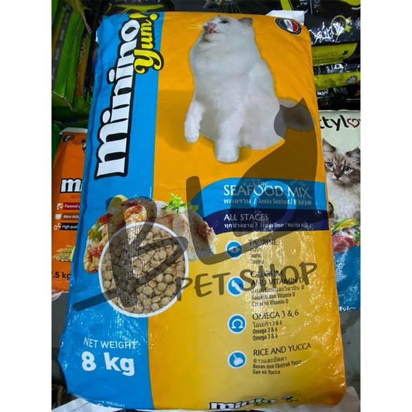 Minino Cat Dry Food FLAVORED WITH TUNA , SALMON & SEAFOOD KITTEN