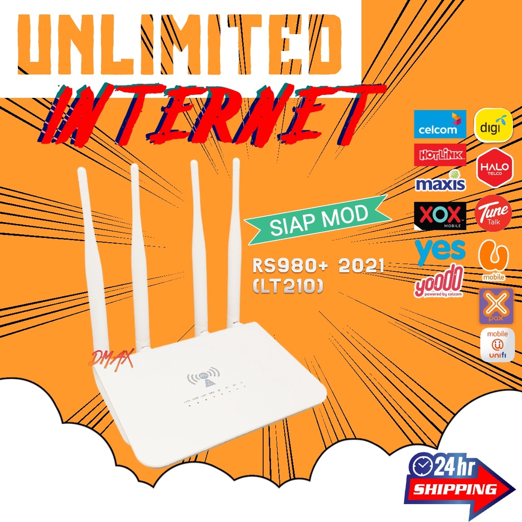 Upgraded Version RS980+ 2023 Modified Unlimited Hotspot 4G LTE Modem