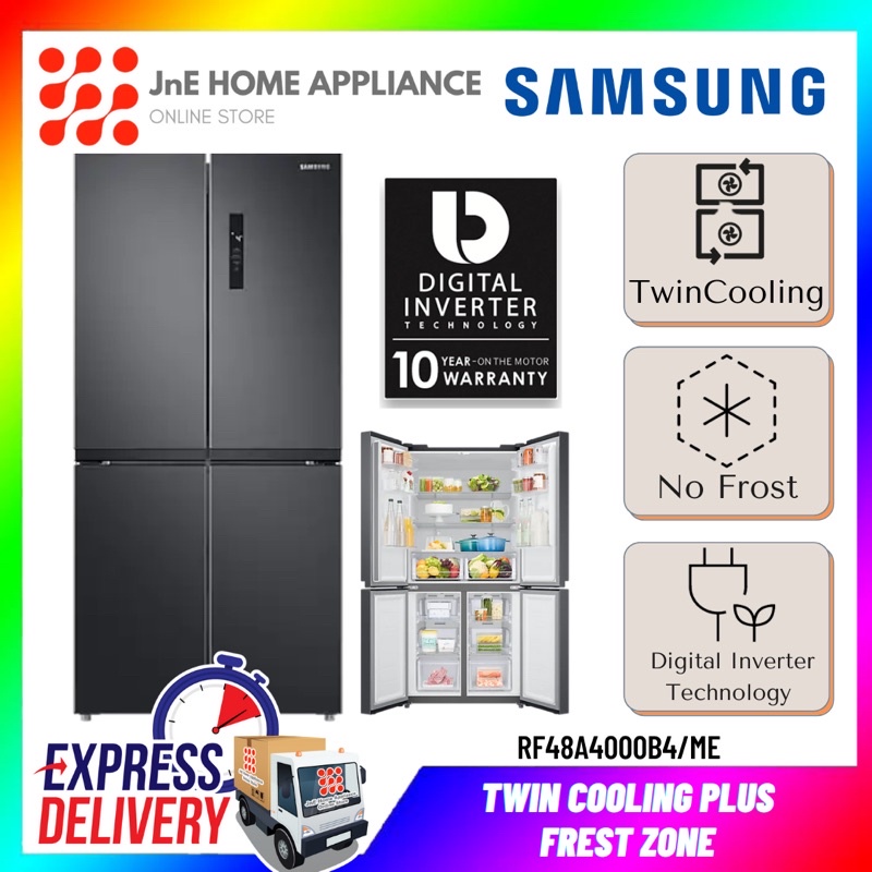 Samsung (511L) French Door Fridge With Twin Cooling Plus RF48A4000B4/ME