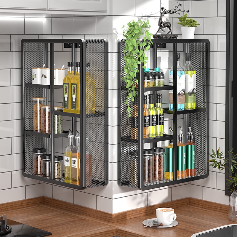 Kitchen Rack Organizer Wall Mounted Hanging Spice Seasoning Organizer