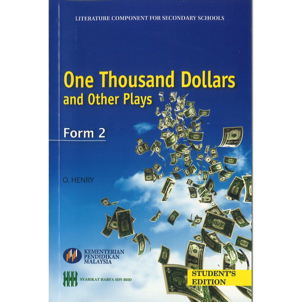 Buku Teks One Thousand Dollars And Other Plays Tingkatan 2 Shopee