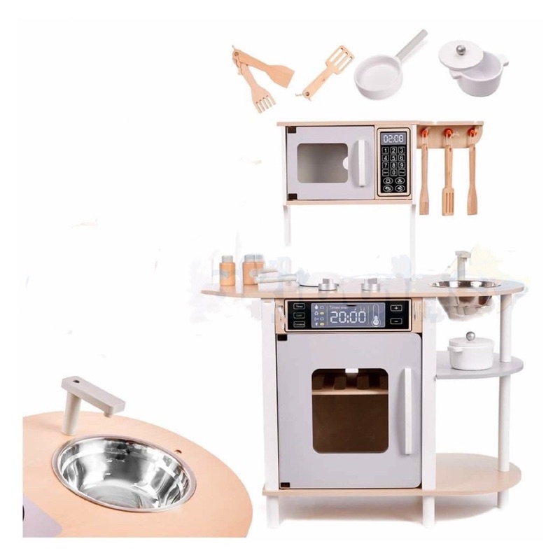 Wooden Kitchen Playset Play toy Kitchen Toys / Mainan Dapur Kanak