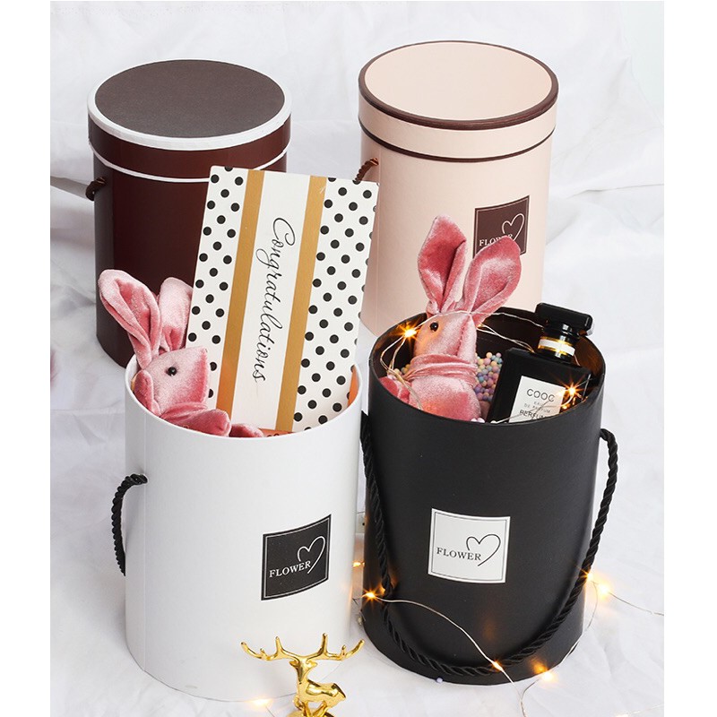 READY STOCK Flower Bouquet box kotak bulat kotak bunga ROUND FLOWER BOX surprise delivery box