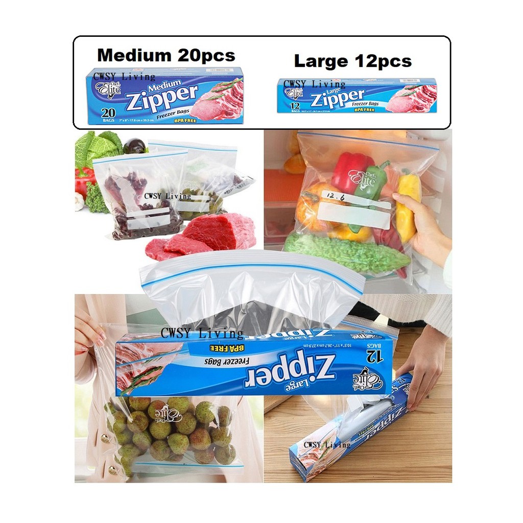 Freezer Storage Bags Zipper Bags BPA Free Shopee Malaysia