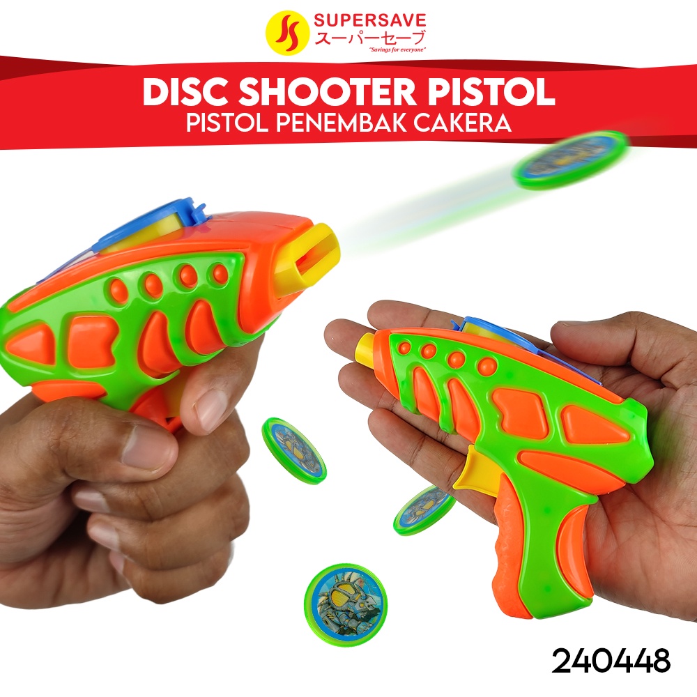 SUPERSAVE Dual Disc Bullet Toy Gun Flying Saucer Target Paintball