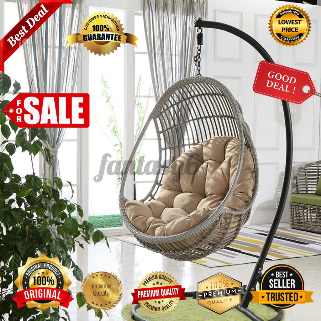 🔥BEST DEAL🔥 Hanging Egg Rattan Chair Cushion Swing Seat Pads Garden