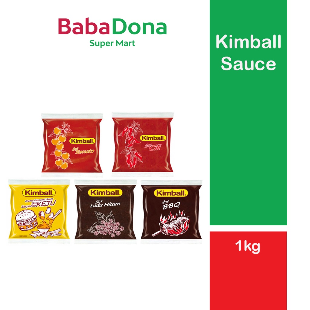 KIMBALL SAUCE SOS PAKET 1KG TOMATO / CHILLI / CHEESE / BBQ / BLACK