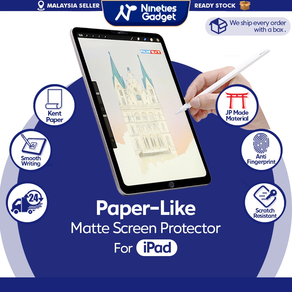 iPad PaperLike Screen Protector Film Matte PaperFeel AntiGlare for